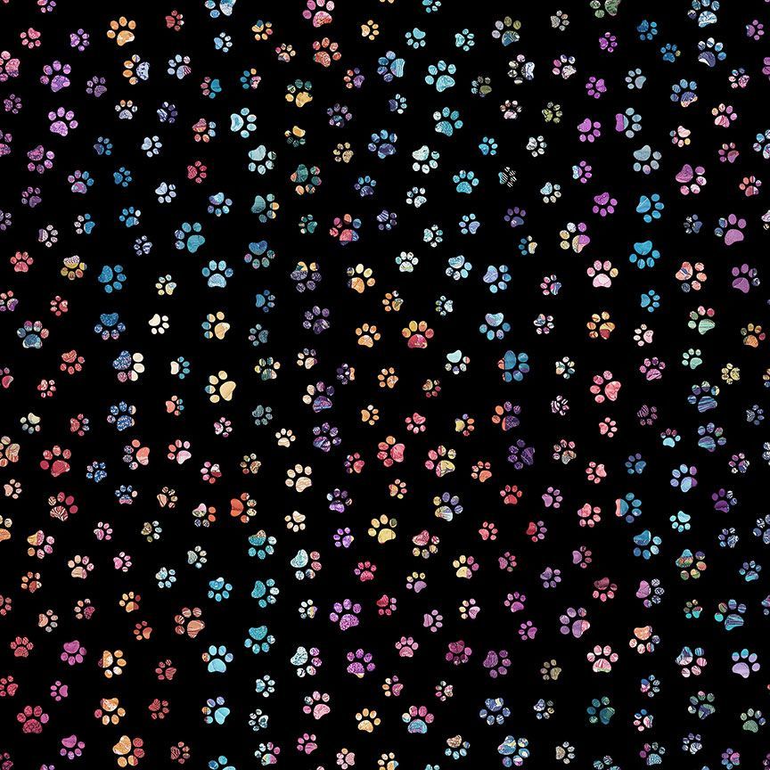Sophisticat - Paw Prints, Black - CAT-CD4006
