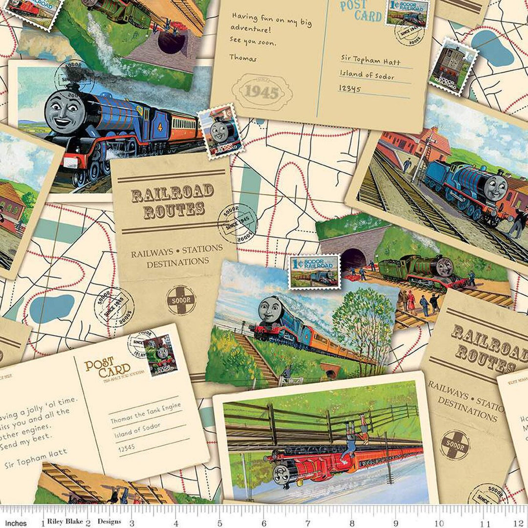 Thomas & Friends 80th Anniversary - Postcard Toss, Beige - C17015-MULTI