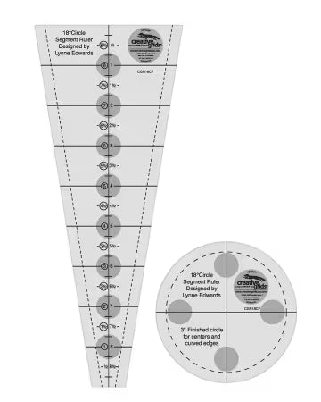 Creative Grids Quilt Ruler - 18 Degree Dresden Plate