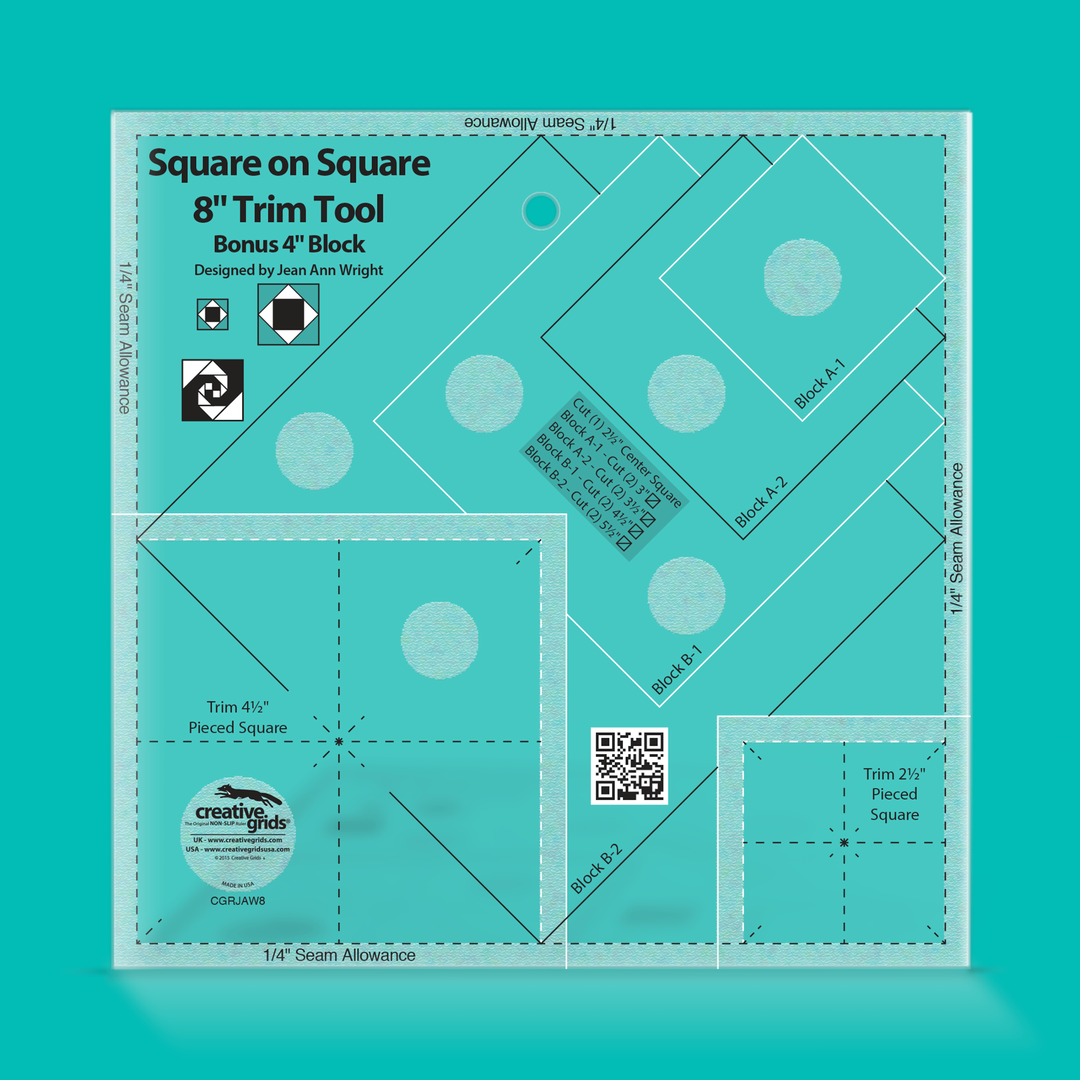 Creative Grids Non-Slip Square on Square 8" Trim Tool
