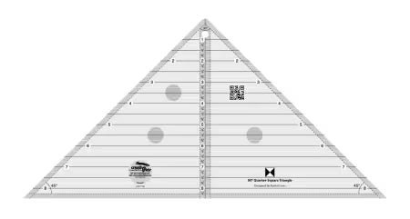 Creative Grids 90 degree Quarter-Square Triangle Ruler