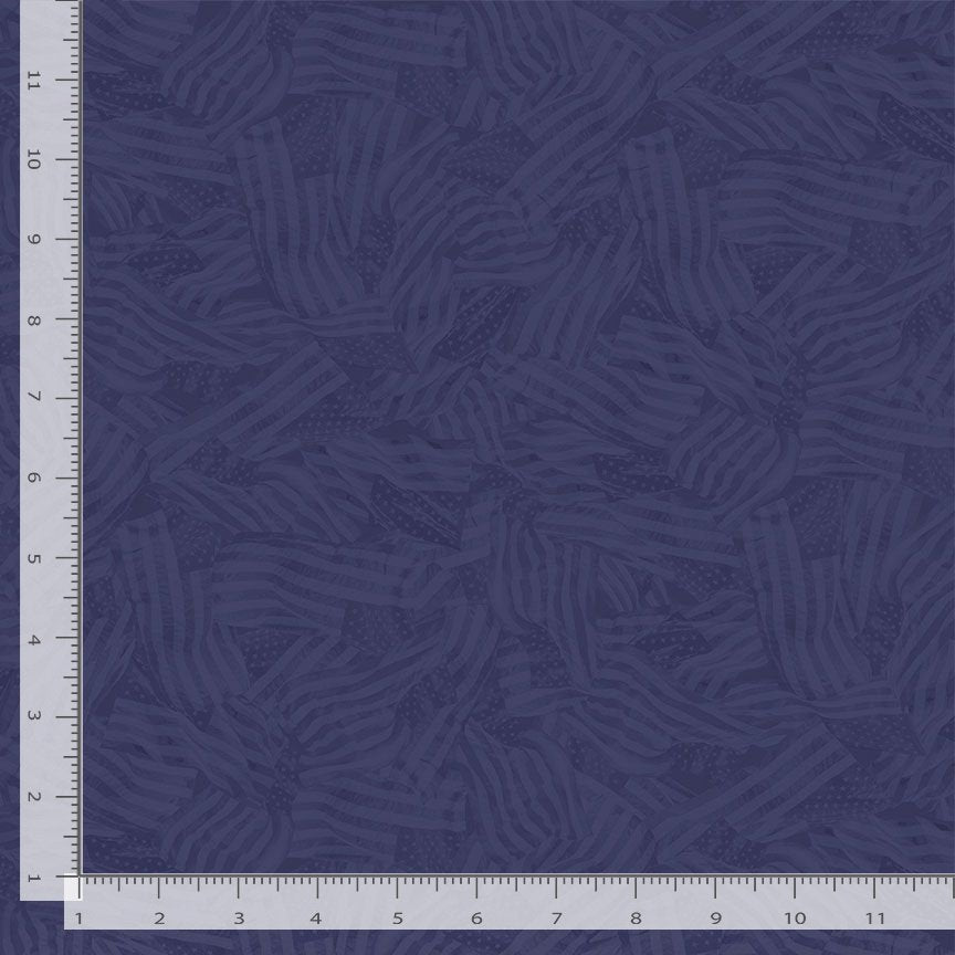 Path to Freedom - Wavy Tonal Flags, Indigo - CQ-CD3920