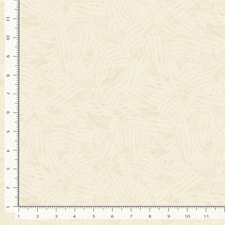 Path to Freedom - Wavy Tonal Flags, Ivory - CQ-CD3920