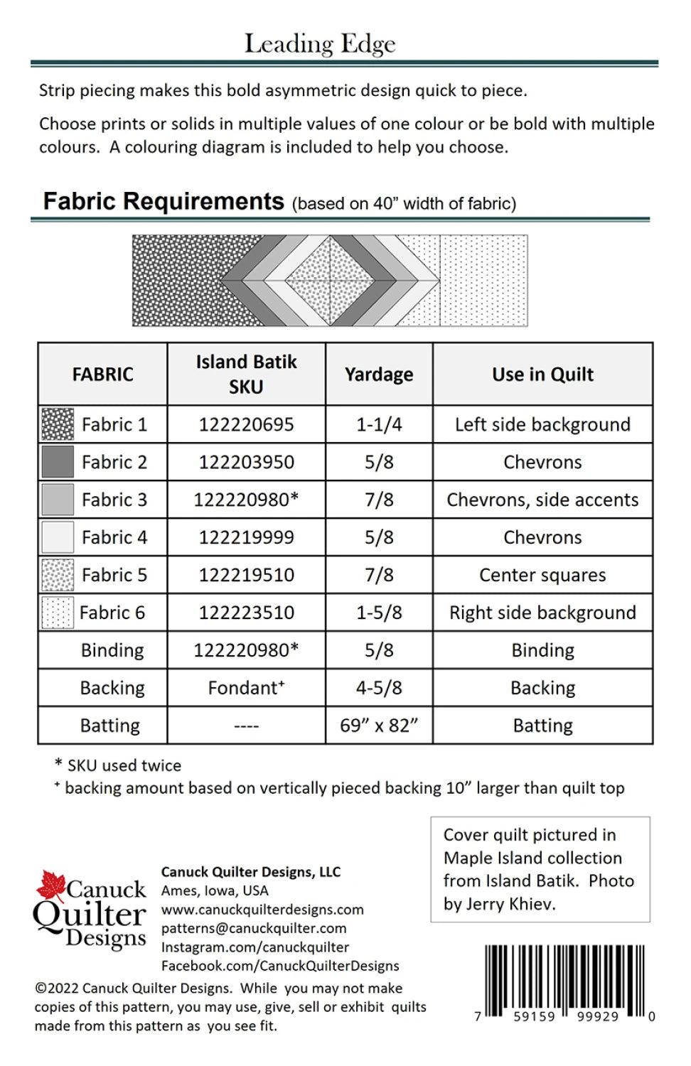 Leading Edge - Quilt Pattern