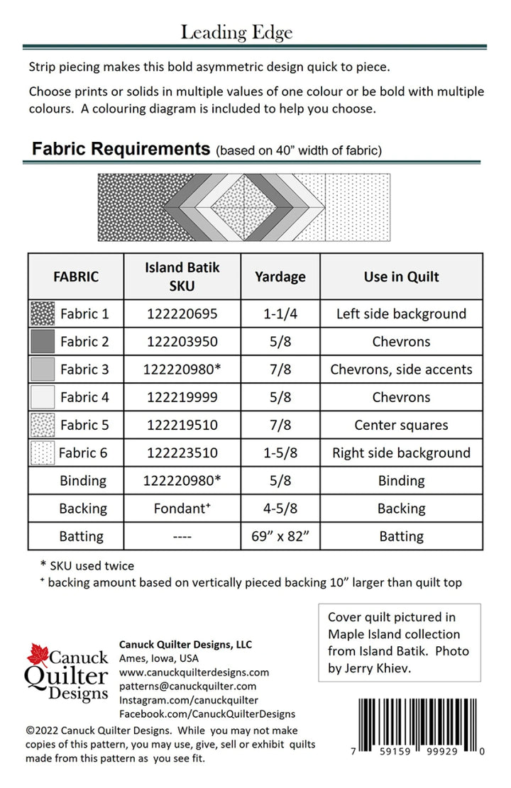 Leading Edge - Quilt Pattern