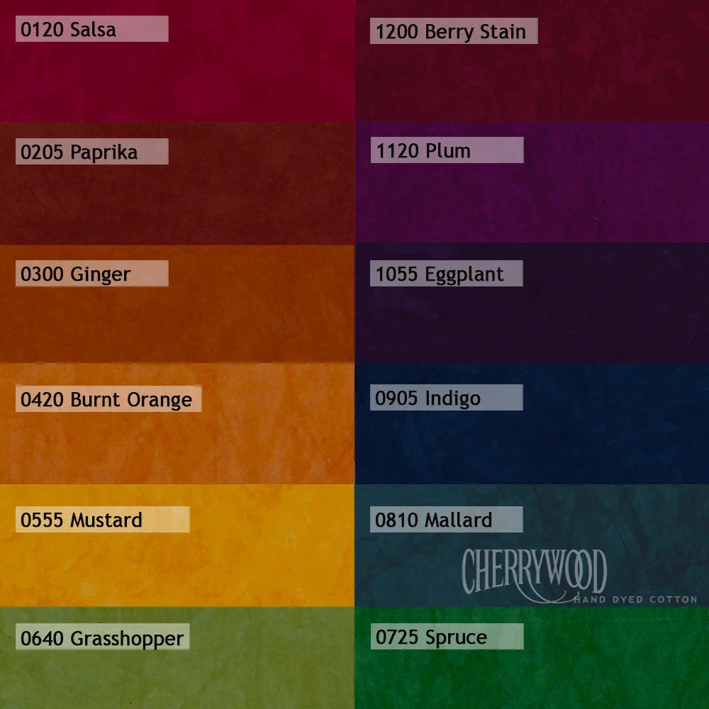Cherrywood Fat Quarter Bundle - Dark Color Wheel - set of 12