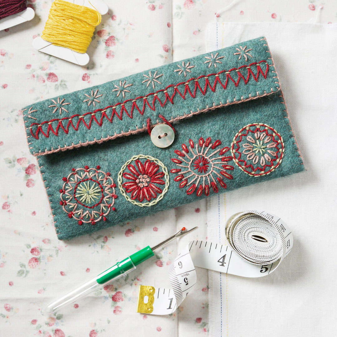 Kit # 8044J - Embroidery Sewing Pouch