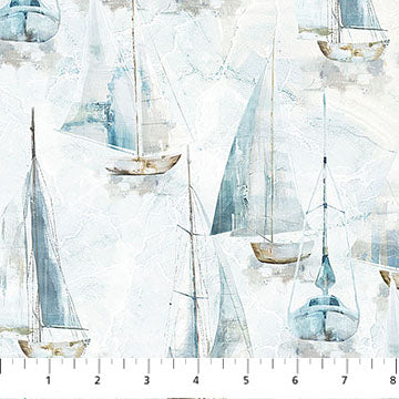 Smooth Sailing - Small Sail Boats, White Multi - DP28909-10