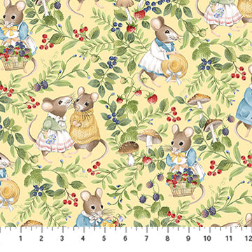 Country Mouse - Scenic Mice, Yellow Multi - DP29006-52