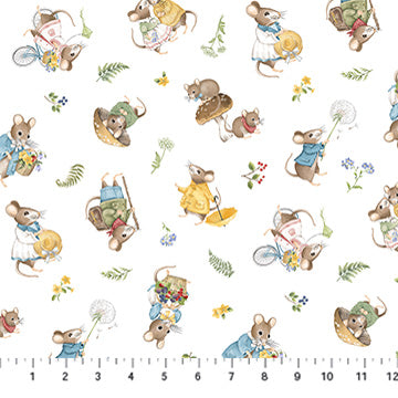 Country Mouse - Toss Mice, White Multi - DP29007-10