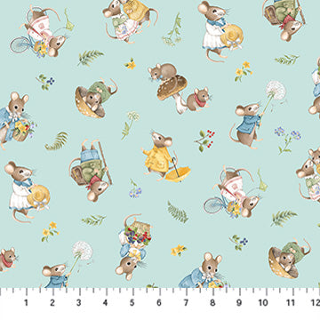 Country Mouse - Toss Mice, Blue Multi - DP29007-42