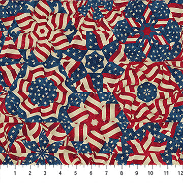 Stars and Stripes 14 - Pinwheels, Navy Multi - DP29041-49