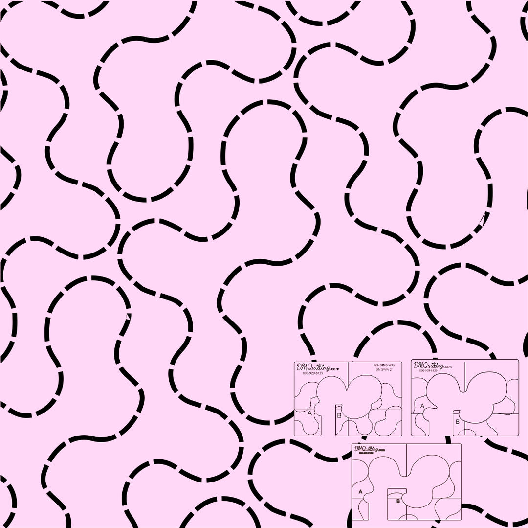 Winding Way Template Set - 3 pieces, High Shank