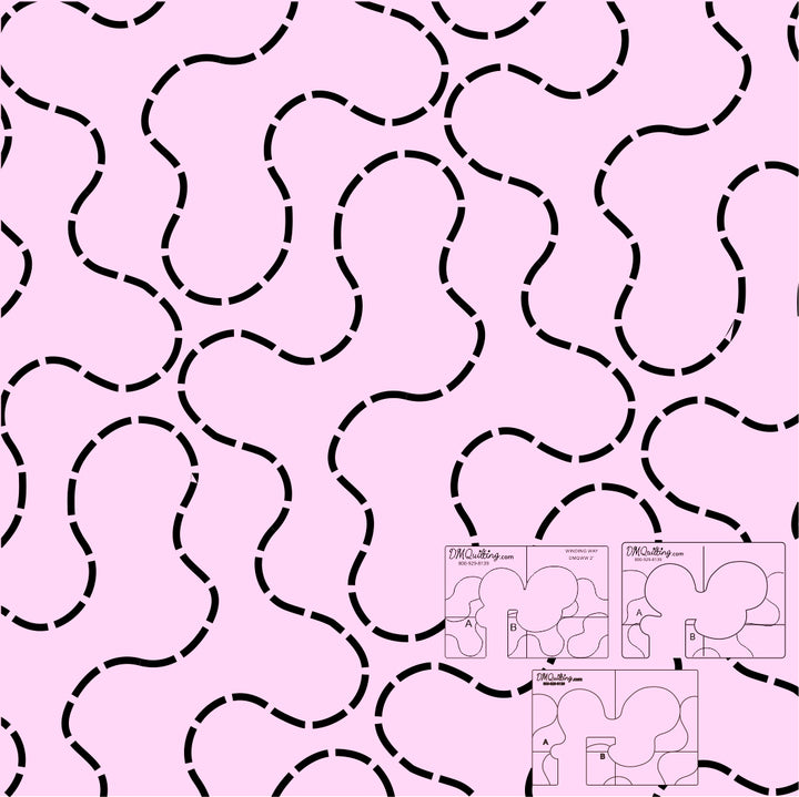 Winding Way Template Set - 3 pieces, High Shank