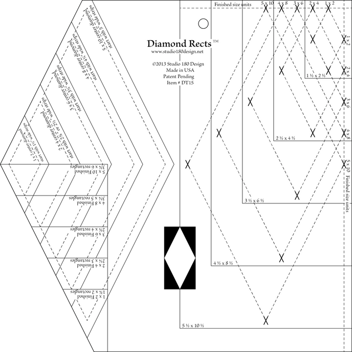 Deb Tucker's Diamond Rects Ruler