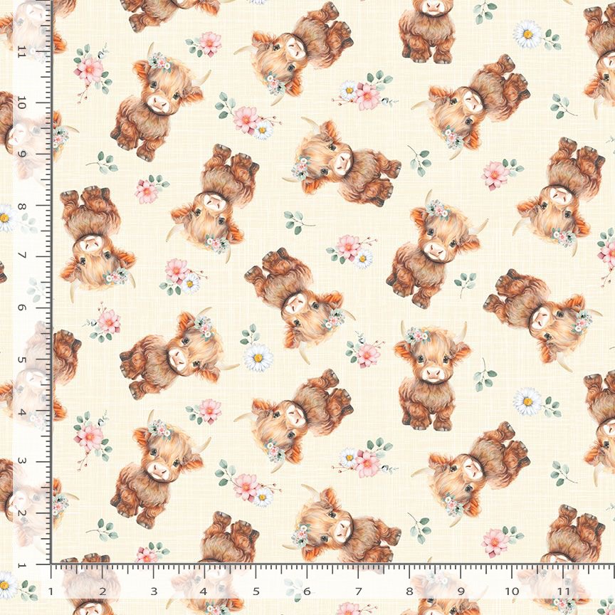 Til the Cows Come Home - Highland Cows & Floral, Multi - FARM-CD4041