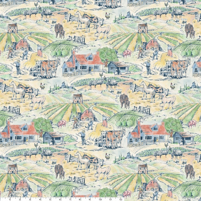 Wideback - 2026 All Iowa Shop Hop 108" - Farmlands, Multi - 55316DW-1