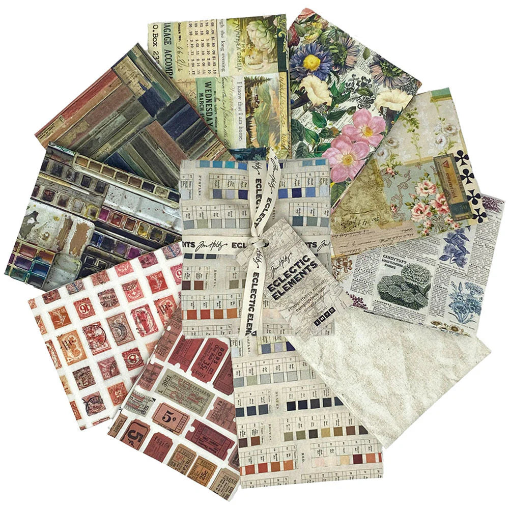 Fat Quarter Bundle - Tim Holtz Palette Collection - Multi Color - Set of 10