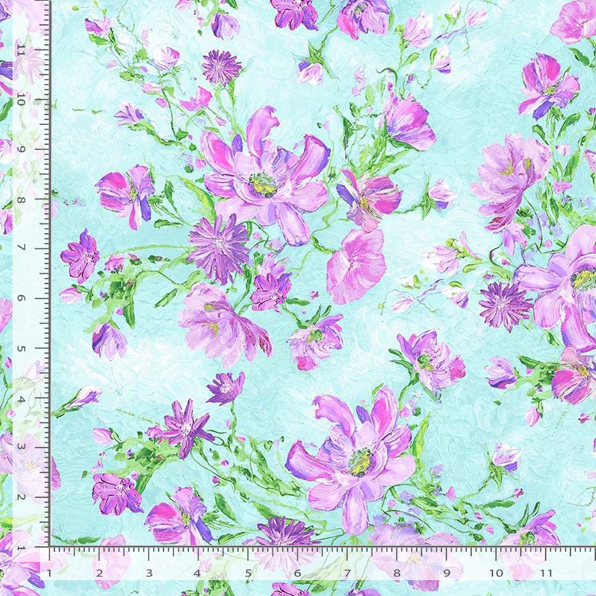 Impression - Floral Bouquets, Blue - FLEUR-CD4194