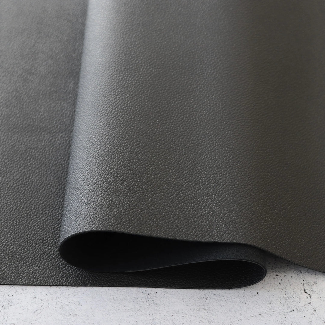 Charcoal Pebble Faux Leather - Packaged 1/2 yard Cut