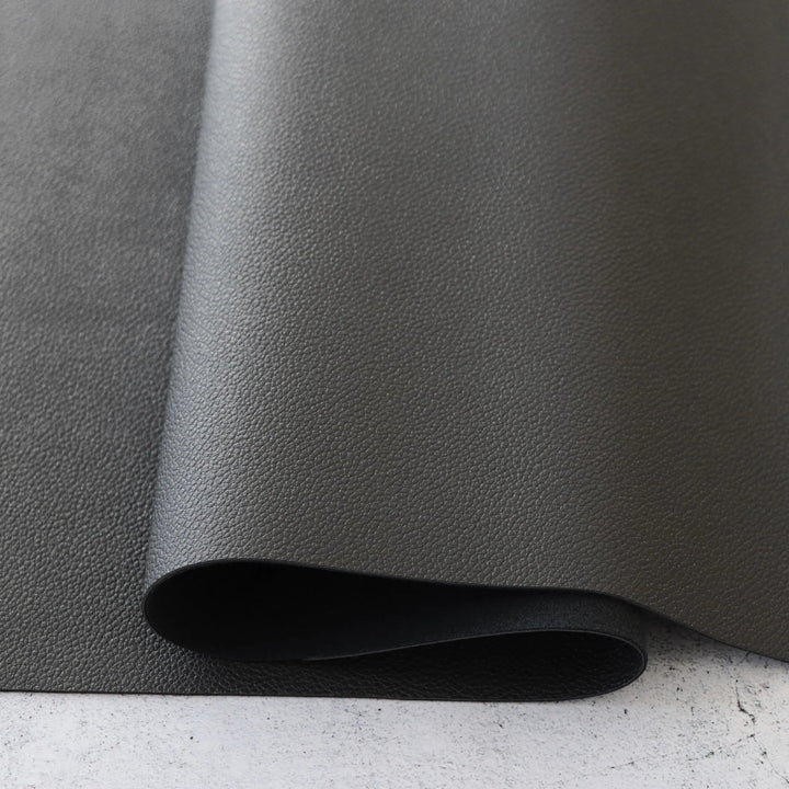 Charcoal Pebble Faux Leather - Packaged 1/2 yard Cut