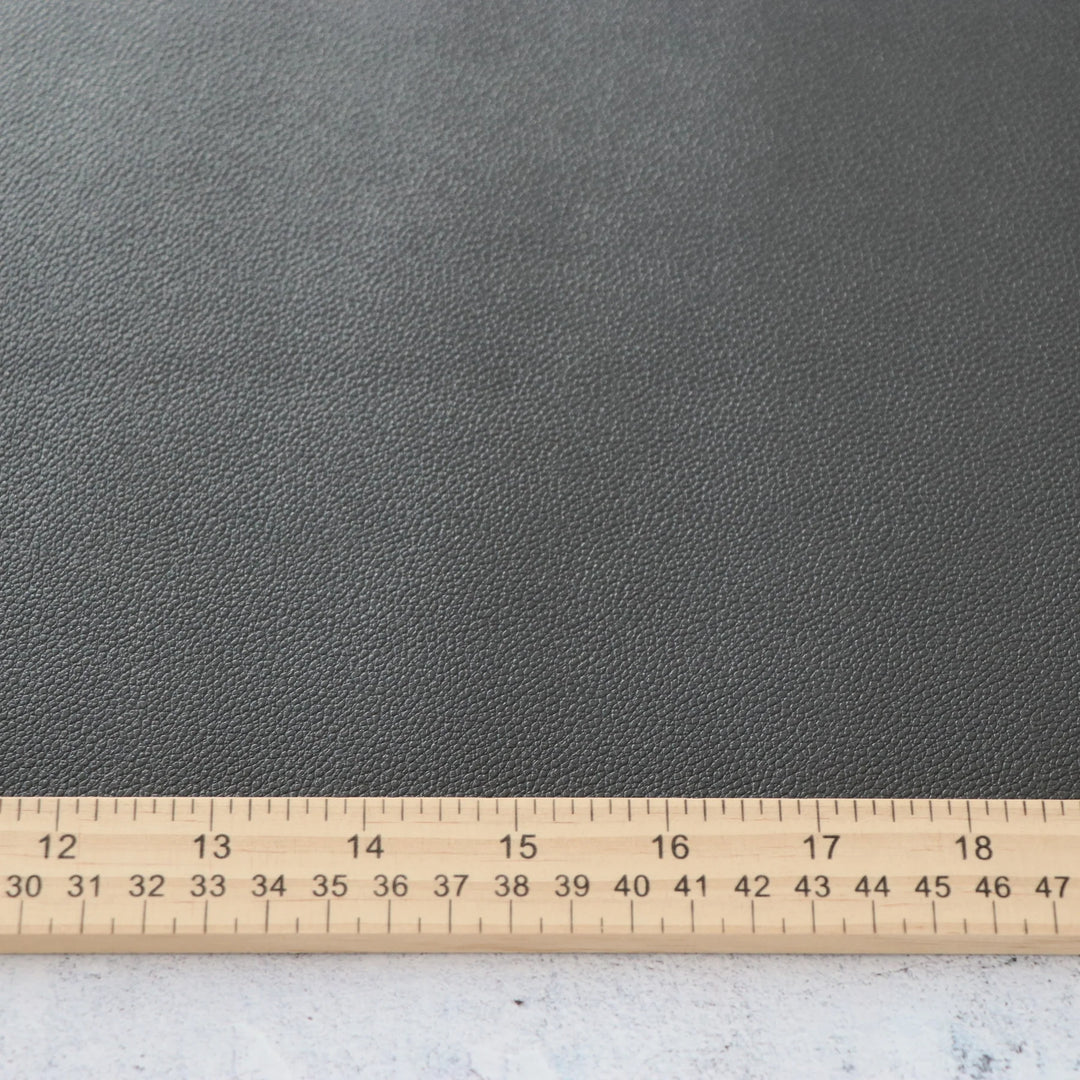 Charcoal Pebble Faux Leather - Packaged 1/2 yard Cut