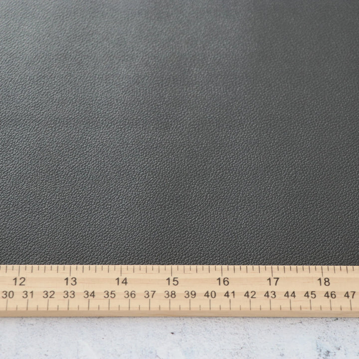 Charcoal Pebble Faux Leather - Packaged 1/2 yard Cut