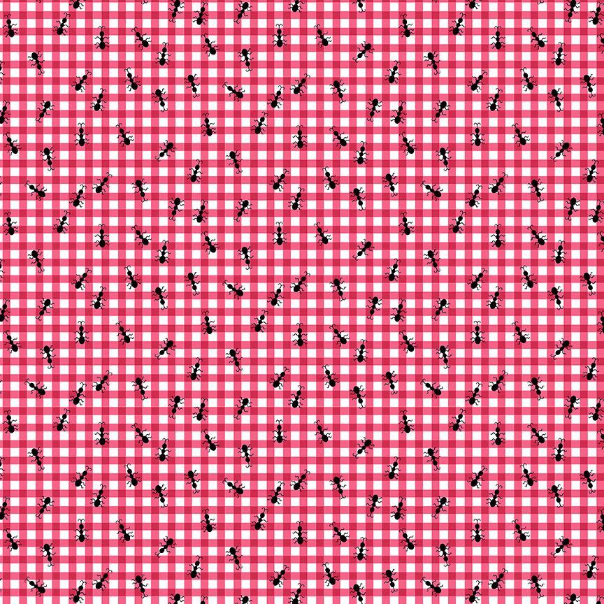Fruit - Ants on Gingham, Pink - FRUIT-CD5316