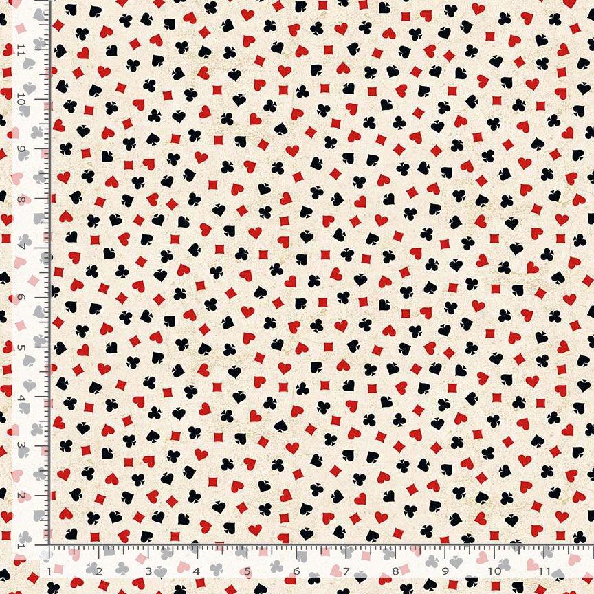 Down the Rabbit Hole  - Card Suits, Cream - FUN-CD4233