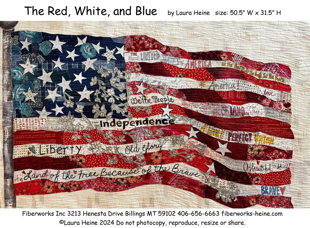 The Red White and Blue Flag Collage Pattern
