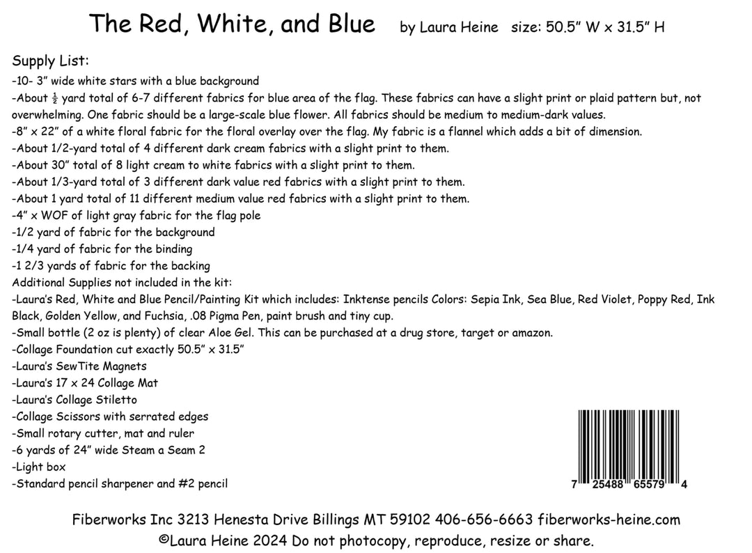 The Red White and Blue Flag Collage Pattern