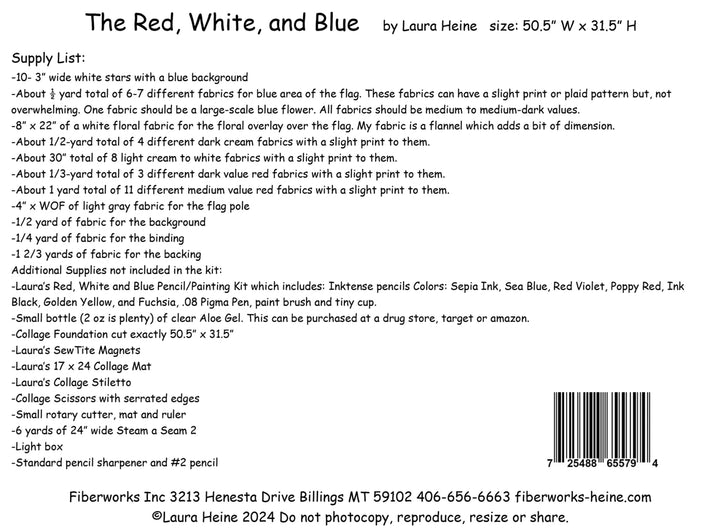 The Red White and Blue Flag Collage Pattern