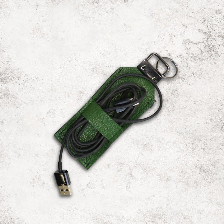 Forest Green Pebble Faux Leather - Packaged 1/2 yard Cut