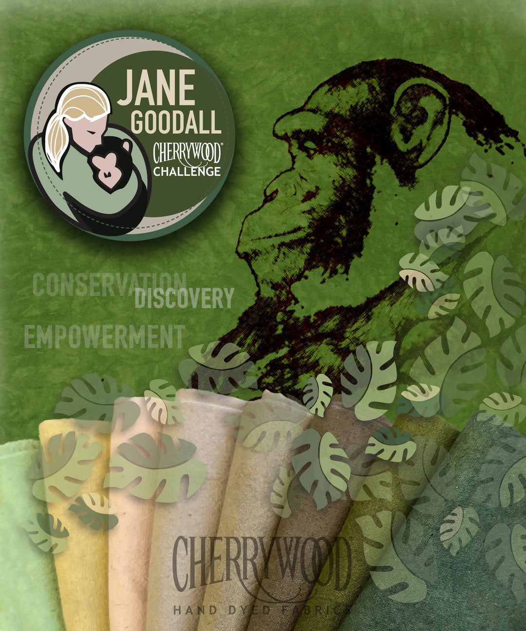 PREORDER  Jane Goodall Cherrywood Challenge 2027 Fabric Bundle - 8 Fat Quarters