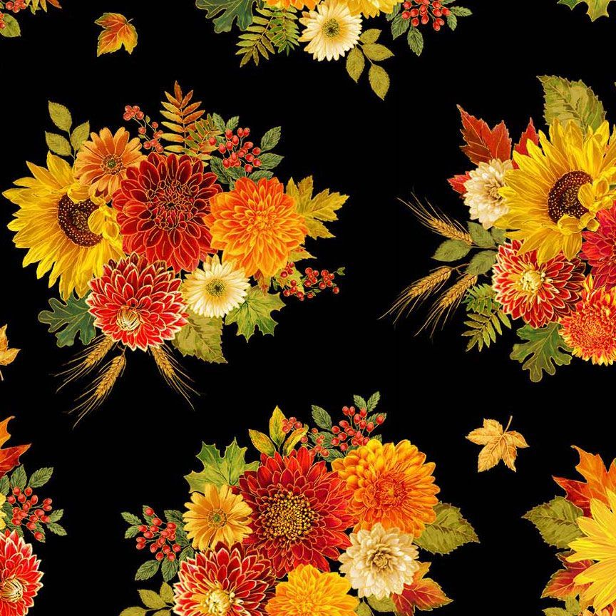 Give Thanks - Harvest Bouquets, Black - HARVEST-CM4132