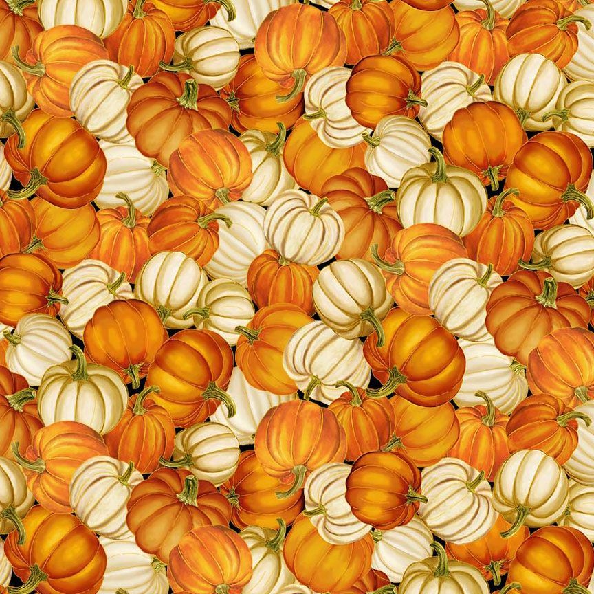 Give Thanks - Packed Pumpkins Metallic, Pumpkin - HARVEST-CM4135