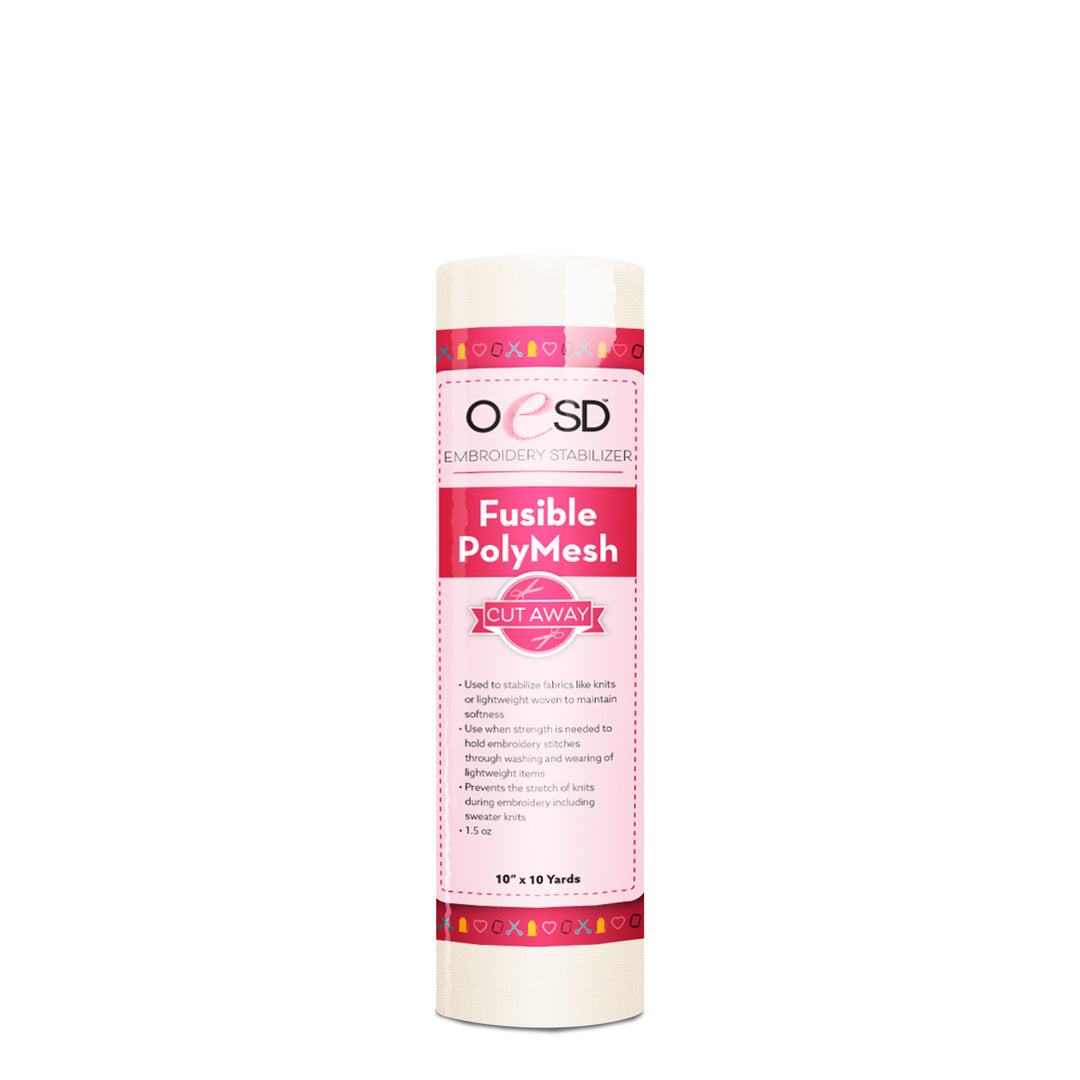 Fusible PolyMesh - Cut Away Stabilizer, White - 10" x 10yds