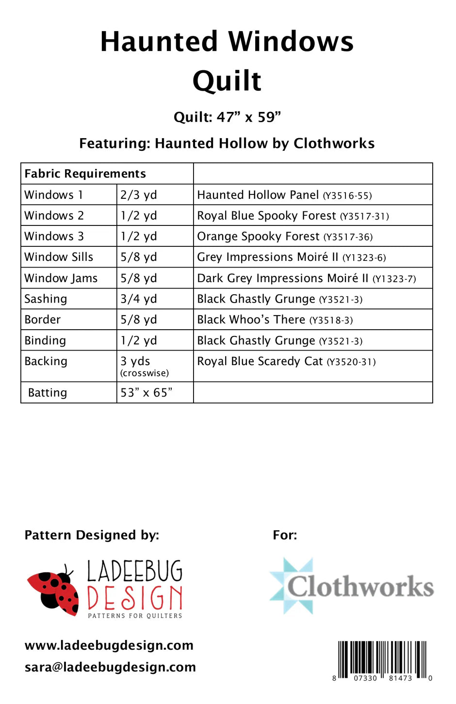 Haunted Windows Quilt Pattern