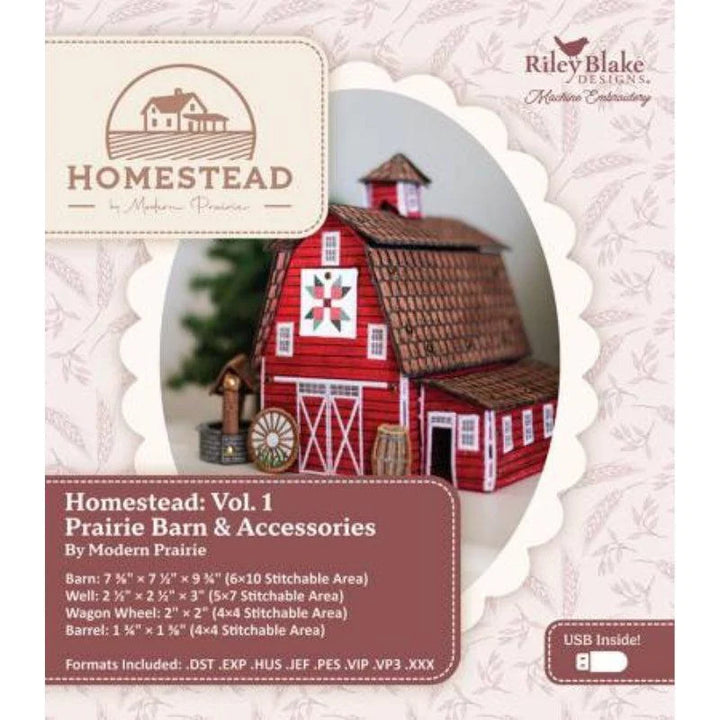 Homestead: Vol. 1 Prairie Barn & Accessories - Machine Embroidery