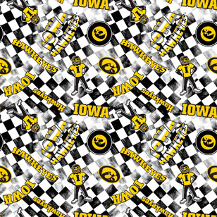 NCAA - Iowa White Canvas Duck Cloth, University of Iowa - IA1380-WHITE