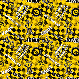 NCAA - Iowa Yellow Canvas Duck Cloth, University of Iowa - IA1380-YELLOW