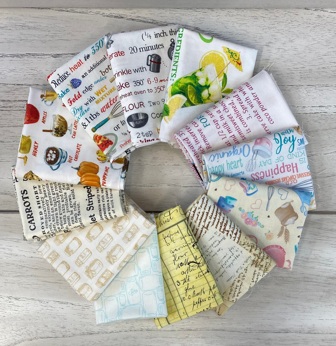 Fat Quarter Bundle - Culinary Collection - set of 12