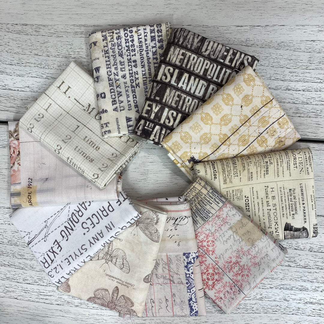 Fat Quarter Bundle - Tim Holtz Low Volume Prints - set of 10