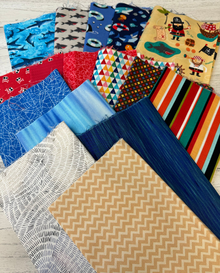 Pirate's Cove  1/4 yard bundle - set of 16 cuts