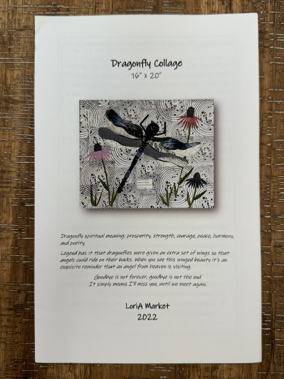 Dragonfly Collage Pattern