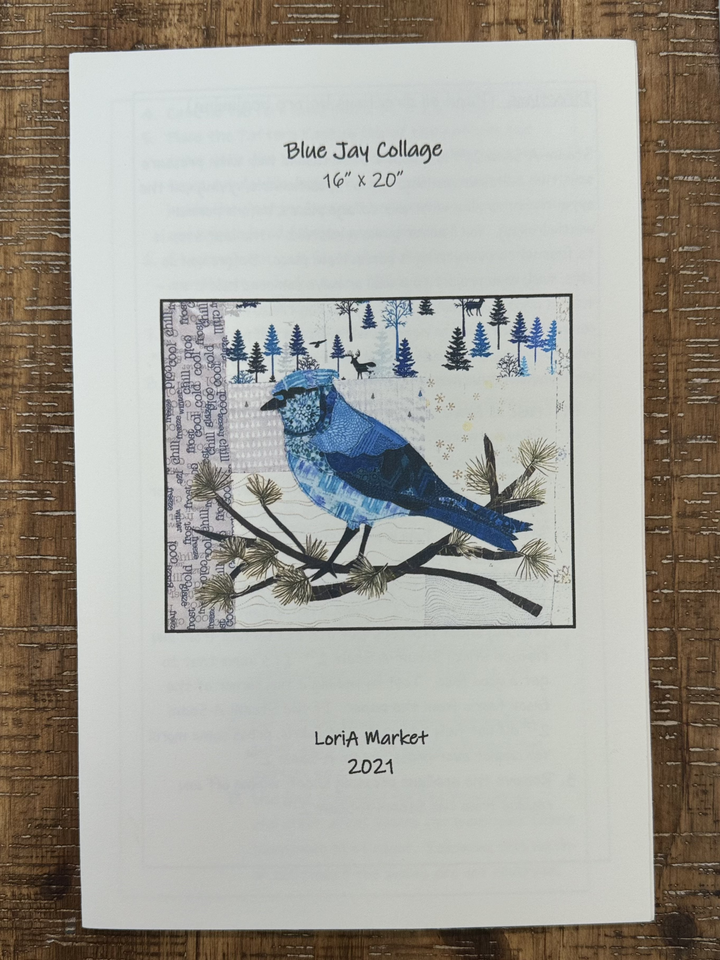 Blue Jay Collage Pattern
