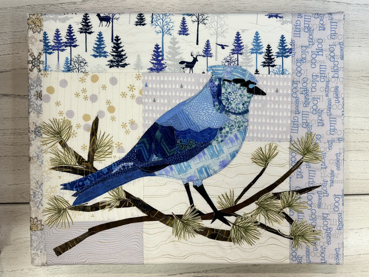 Blue Jay Collage Pattern