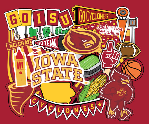 Panel 582 - College-NCAA - Iowa State Doodle