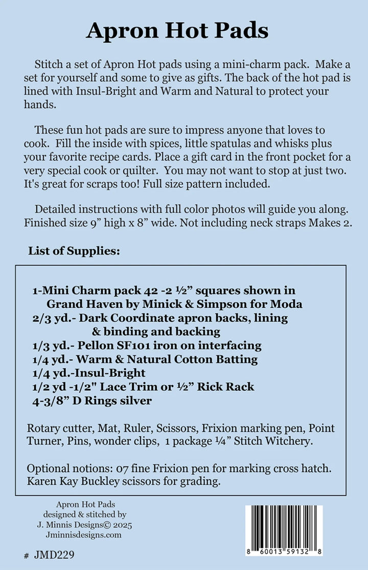 Apron Hot Pads - Pattern