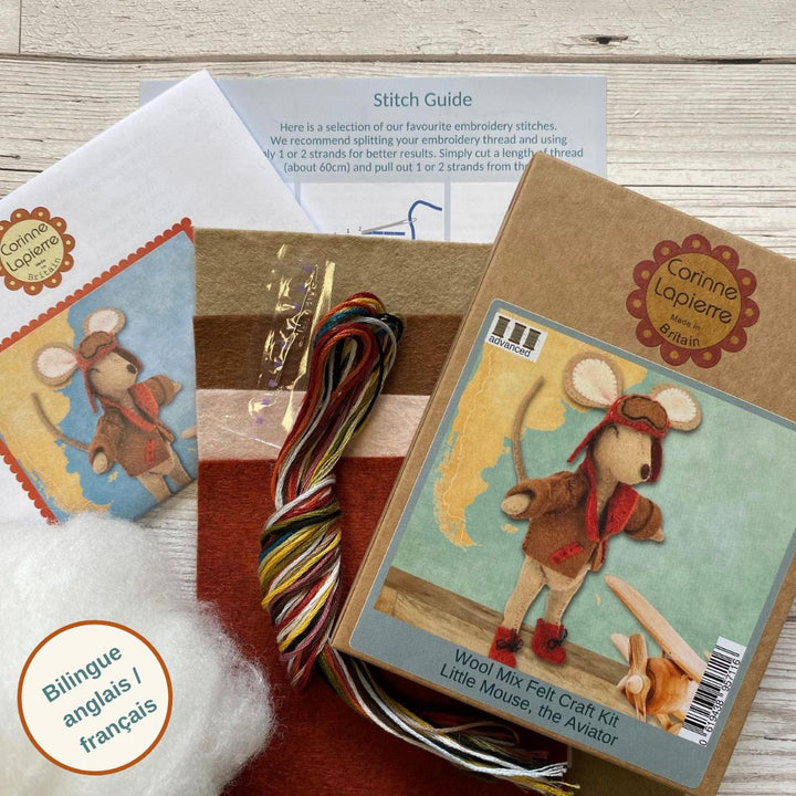 Kit # 80441 - Embroidery Little Mouse Aviator